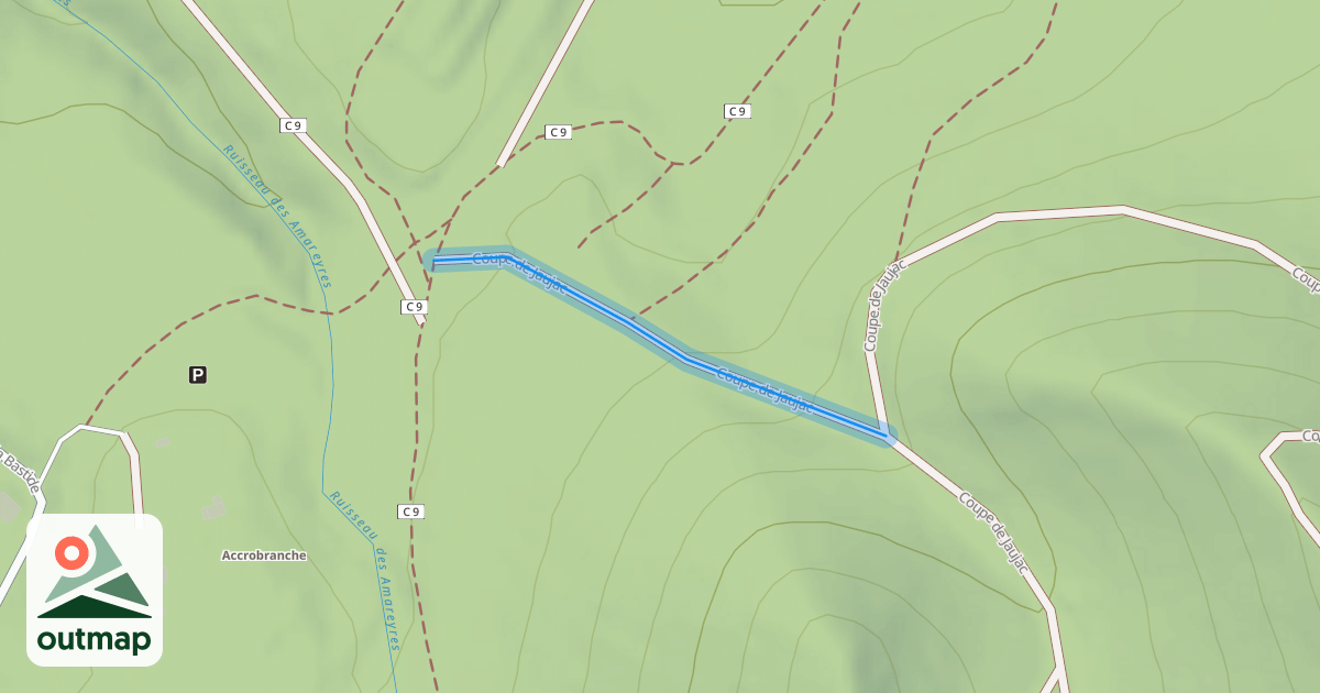 Map of Coupe de Jaujac