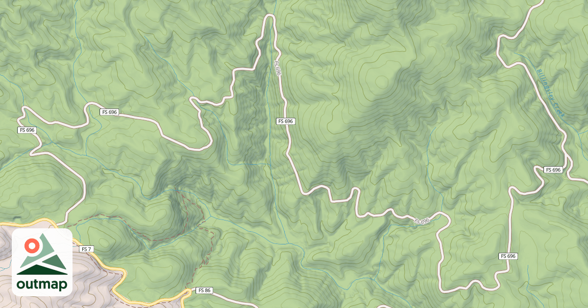 Map of HOLCOMB CREEK