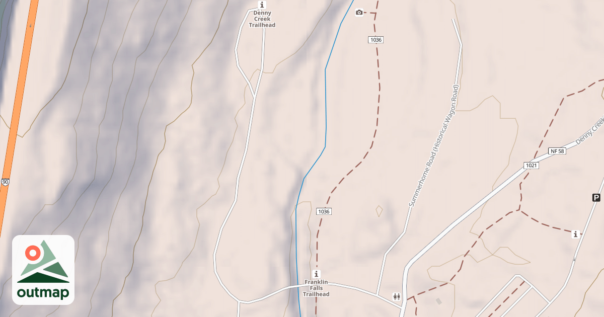 Map of FRANKLIN FALLS TRAILHEAD