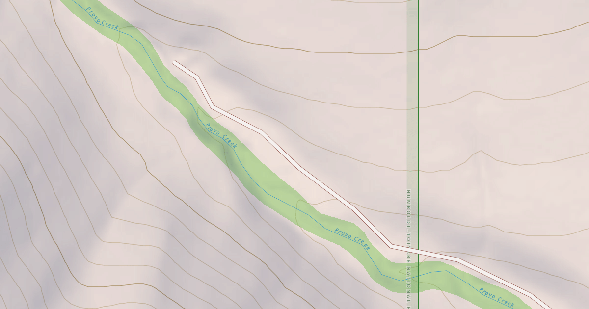Map preview of PROVO CANYON SPUR A ROAD