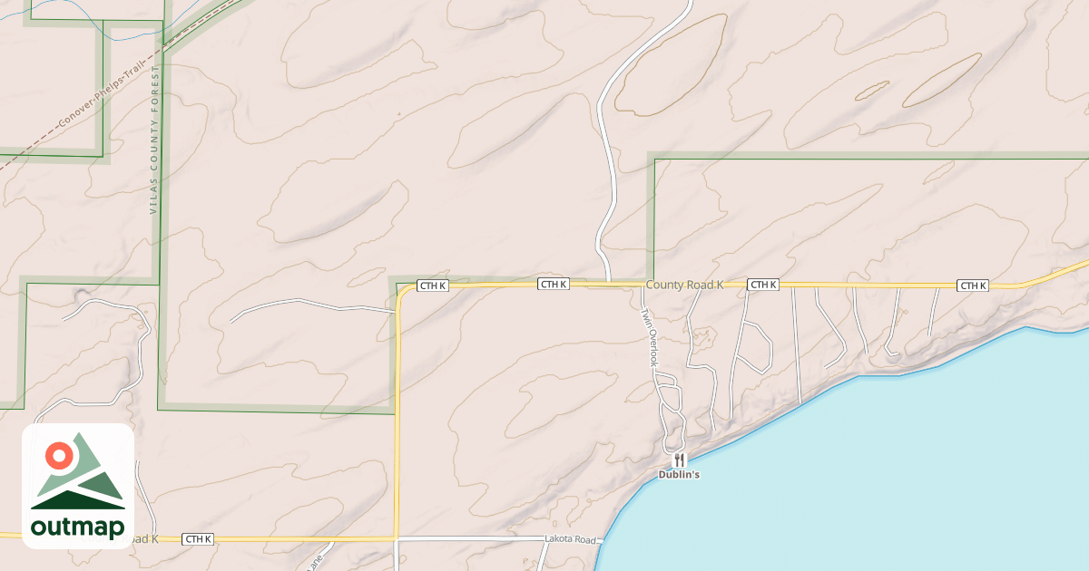 Map of Vilas County Snowmobile