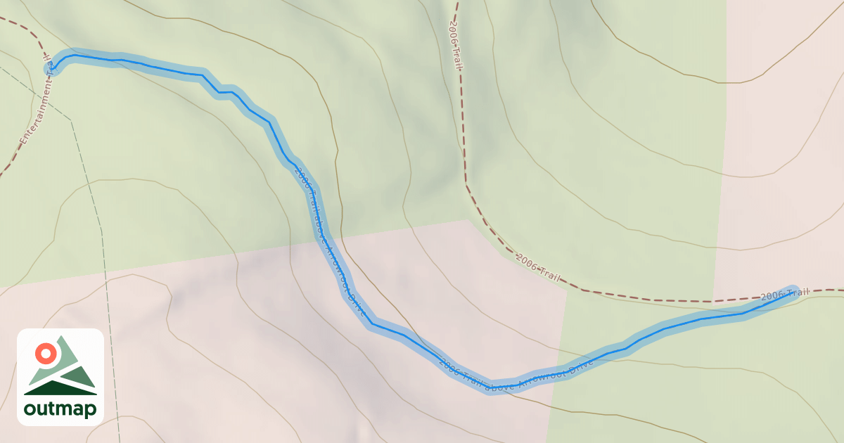 Map of 2006 Trail above Arrowroot Drive
