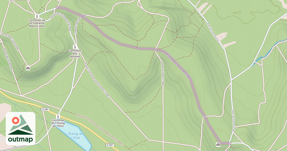 Map of Route Tournante sur le Mont Collet
