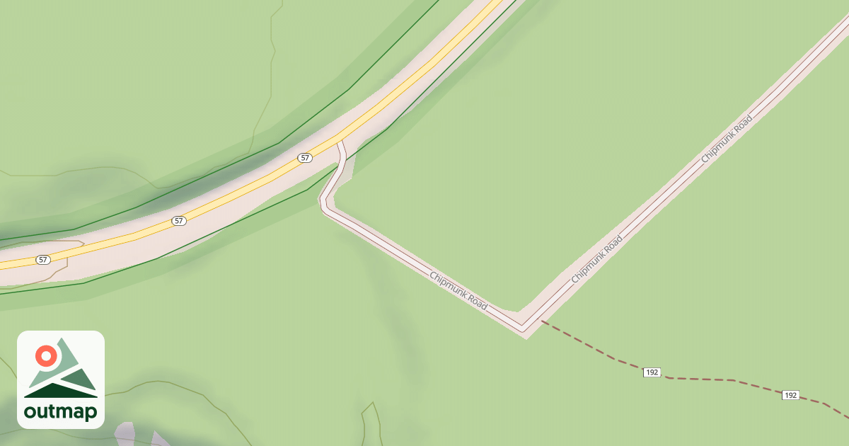 Map of CHIPMUNK RAPIDS