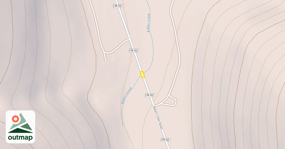 Map of Baker Creek Road