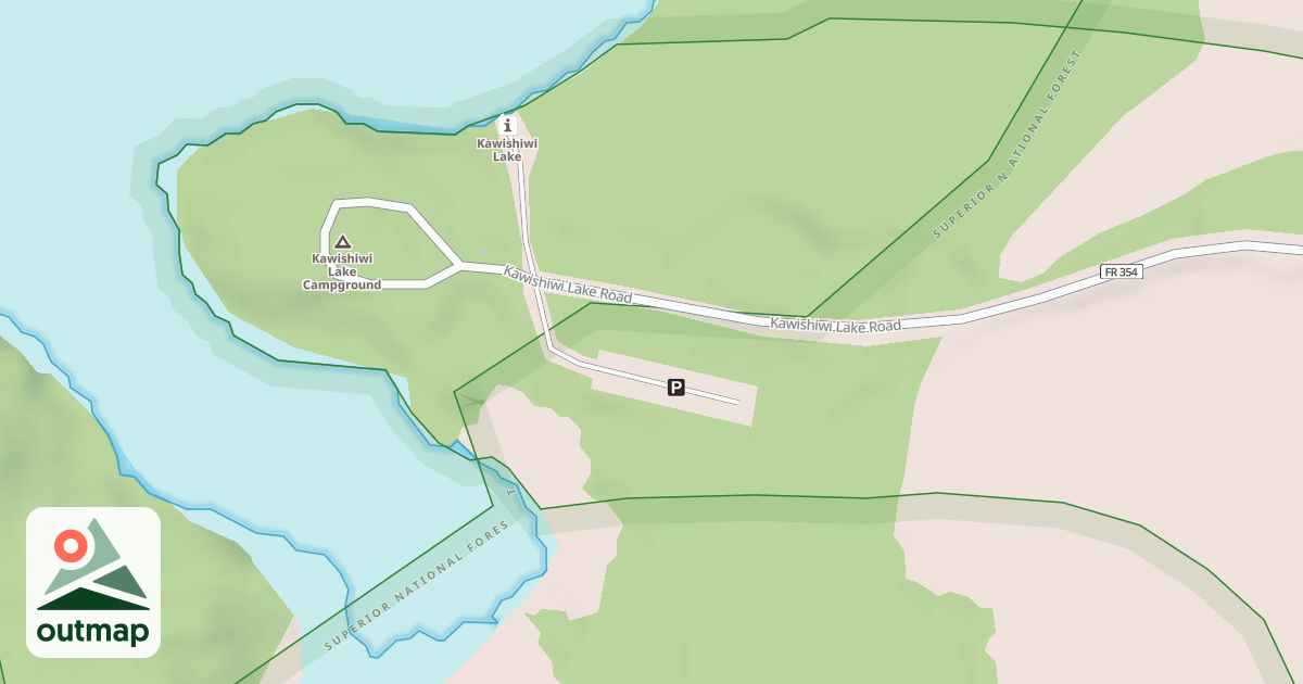 Map of KAWISHIWI LAKE PARKING LOT