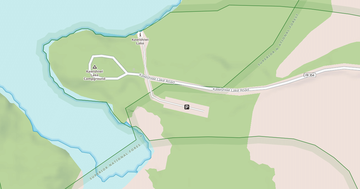 Map preview of KAWISHIWI LAKE PARKING LOT