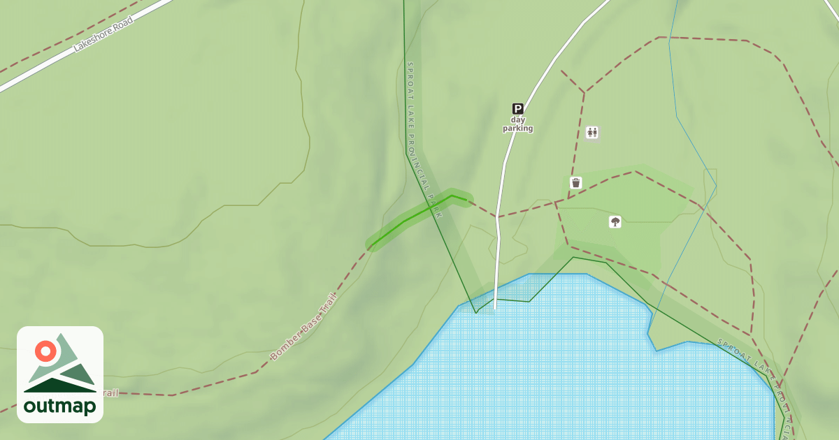 Map of Bomber Base Trail