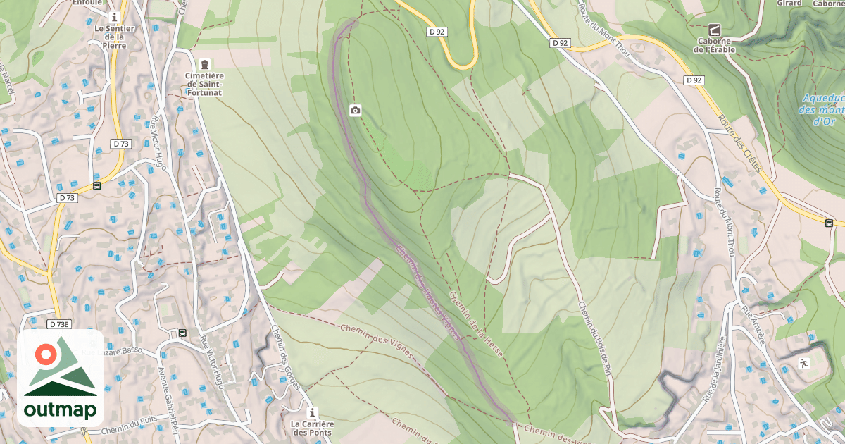 Map of Chemin des Hautes Vignes