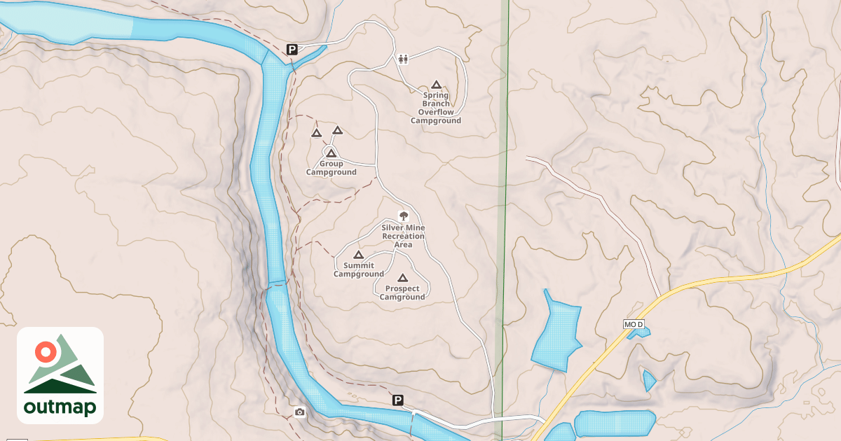 Map of SILVER MINES REC AREA