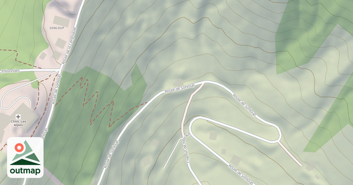 Map of Route de Sonloup