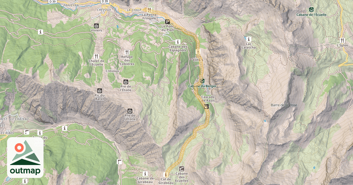 Map of Col de Girabeau — La Chalp