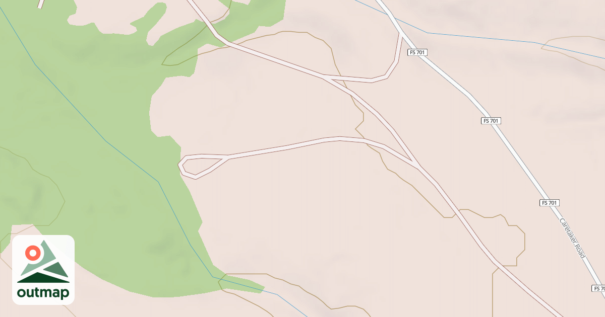 Map of CARETAKERS CABIN RD SPUR FA