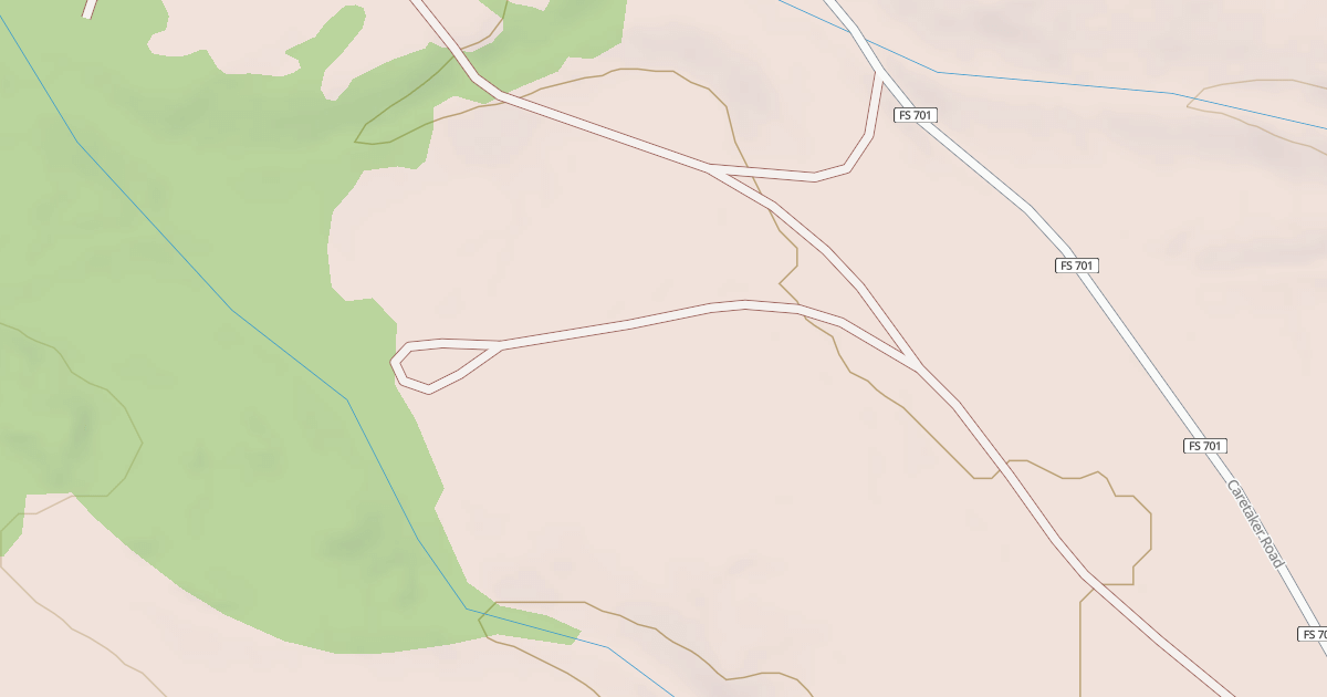 Map preview of CARETAKERS CABIN RD SPUR FA