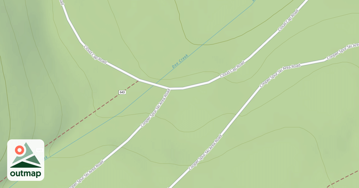 Map of CLOUD CAP ROAD