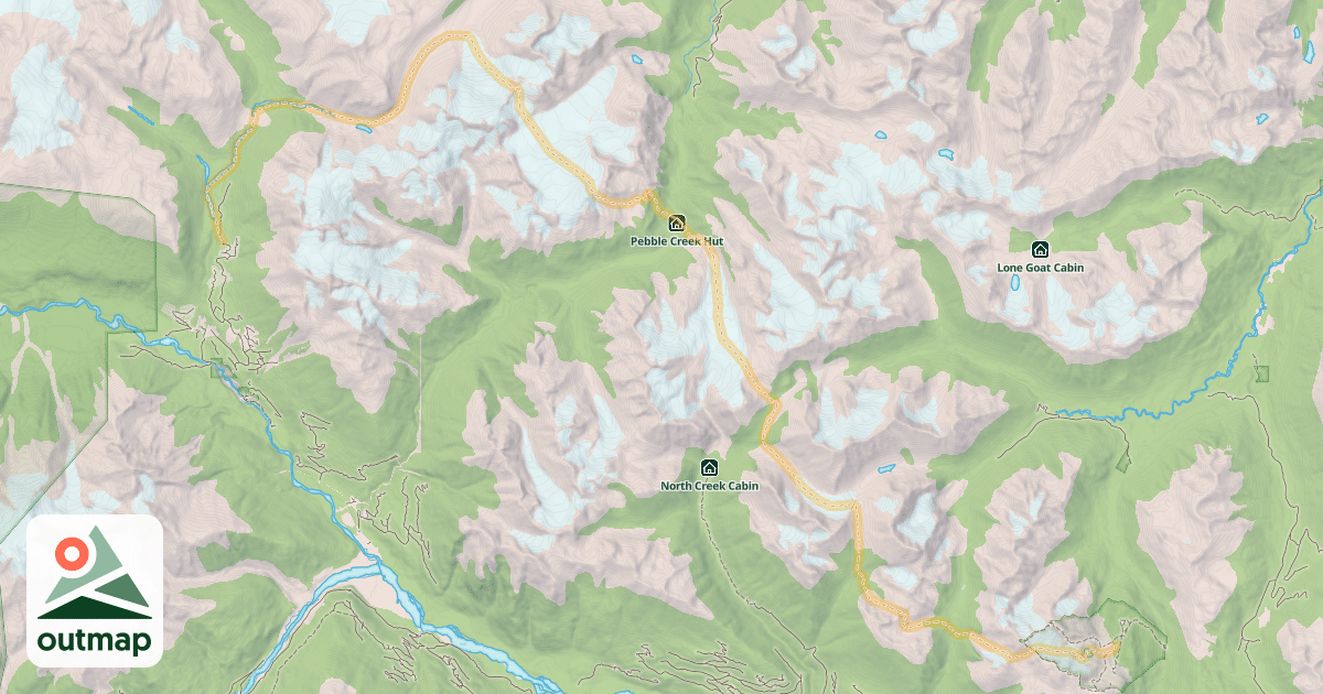 Map of Birdge-Lillooet Divide