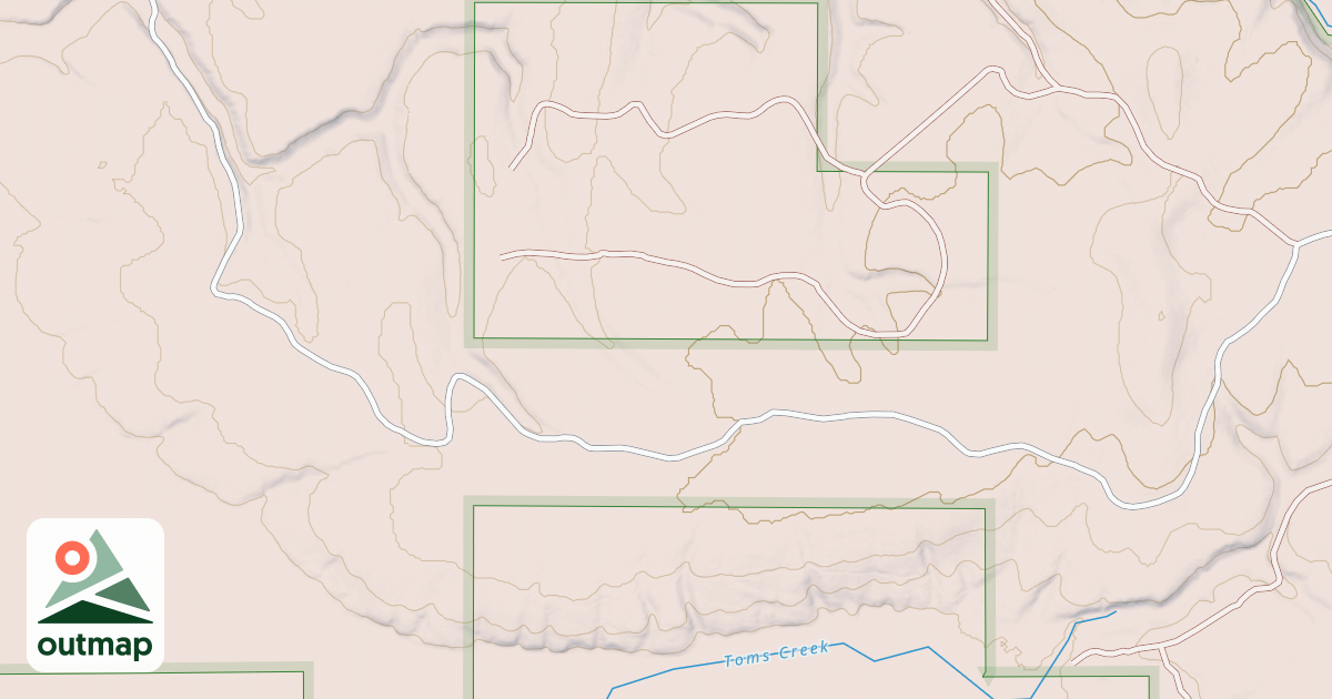 Map of TOMS CREEK POLE