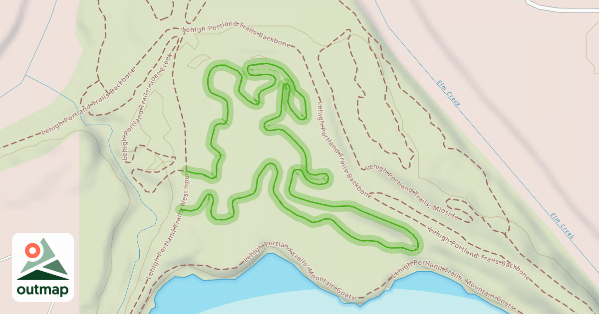 Map of Lehigh Portland Trails: Humpty Dumpty in Allen