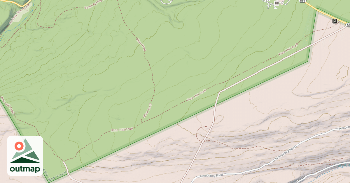 Map of Hickory Run State Park Trails