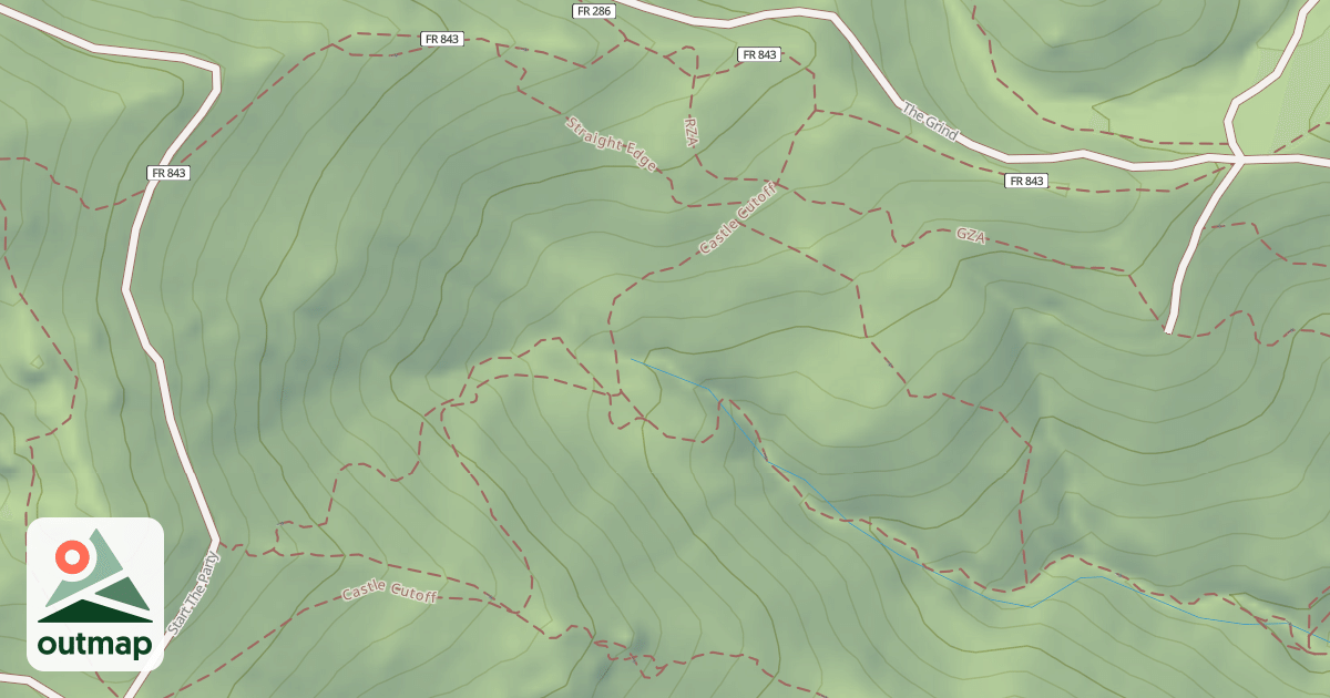 Map of CASTLE CUTOFF SINGLE TRACK