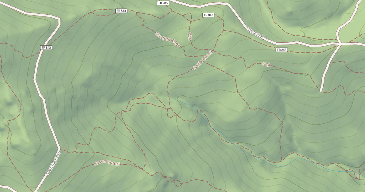 Map preview of CASTLE CUTOFF SINGLE TRACK