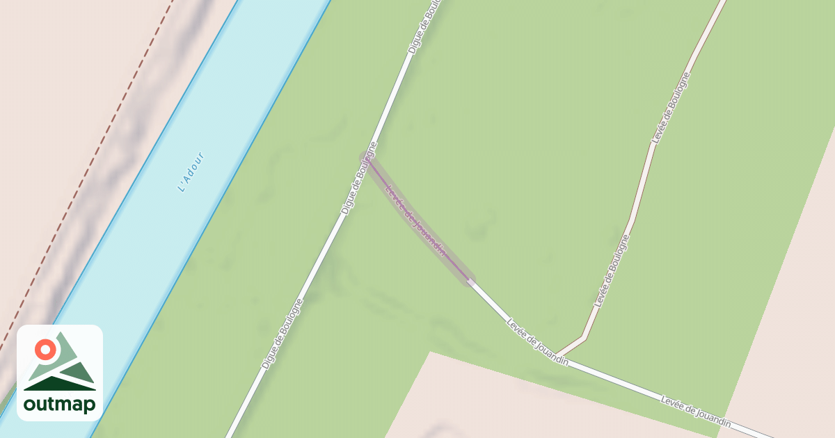 Map of Levée de Jouandin