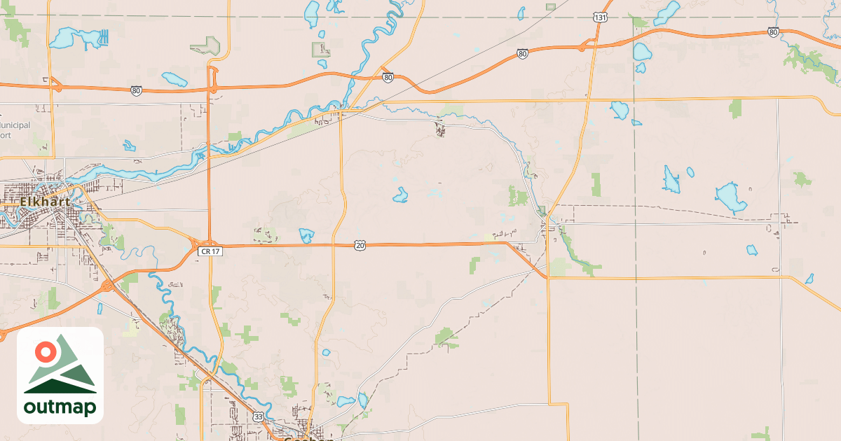 Map of Miami Snowmobile Trail