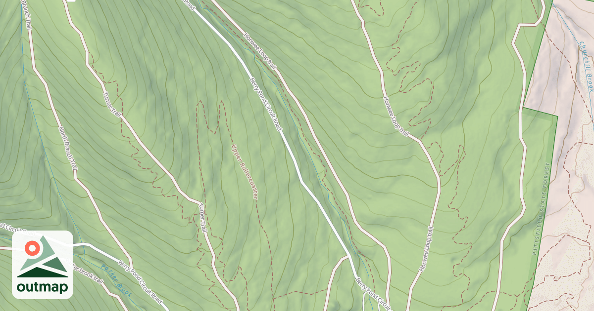 Map of Lulu Brook Trail