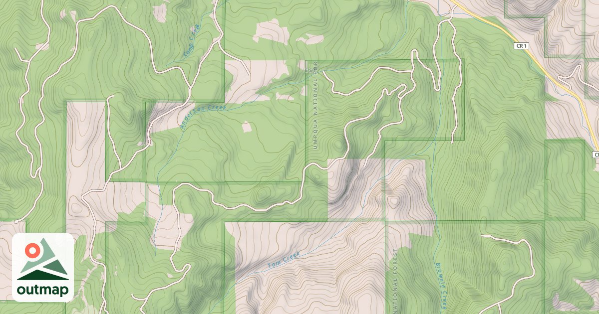 Map of BROWNIE CREEK