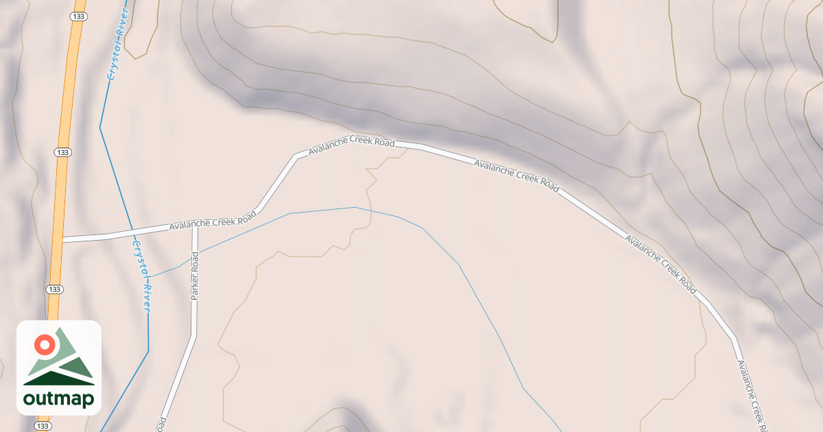 Map of AVALANCHE CREEK