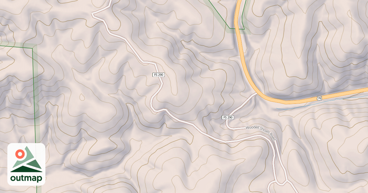 Map of WOODALL SHOALS
