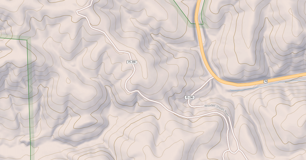Map preview of WOODALL SHOALS
