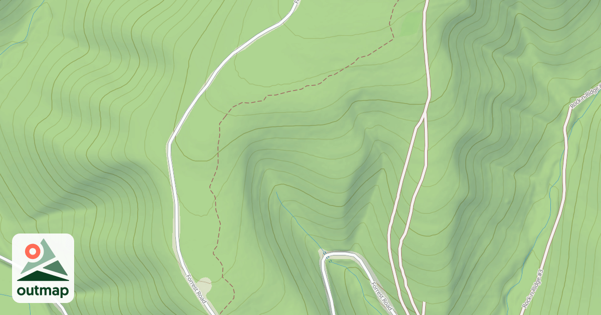 Map of Blue Knob State Park Trails