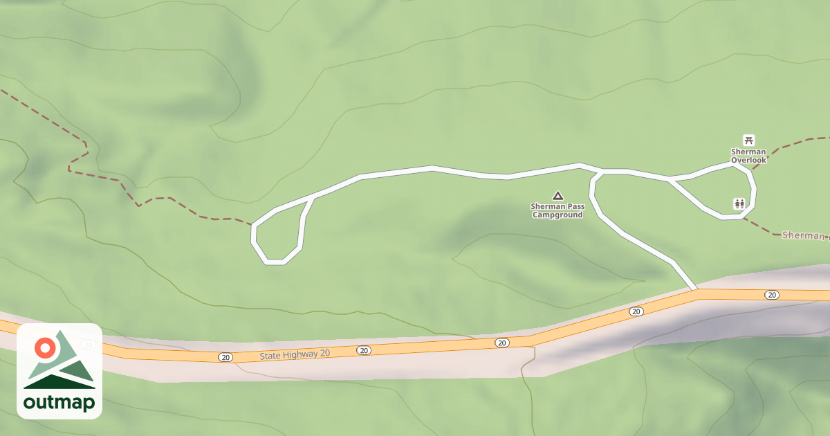 Map of SHERMAN OVERLOOK CAMPGROUND