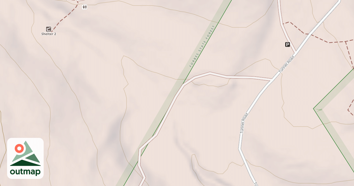Map of Laurel Highlands Snowmobile Trail (Southern)