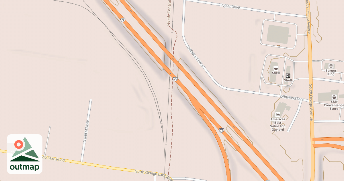 Map of North Central State Trail