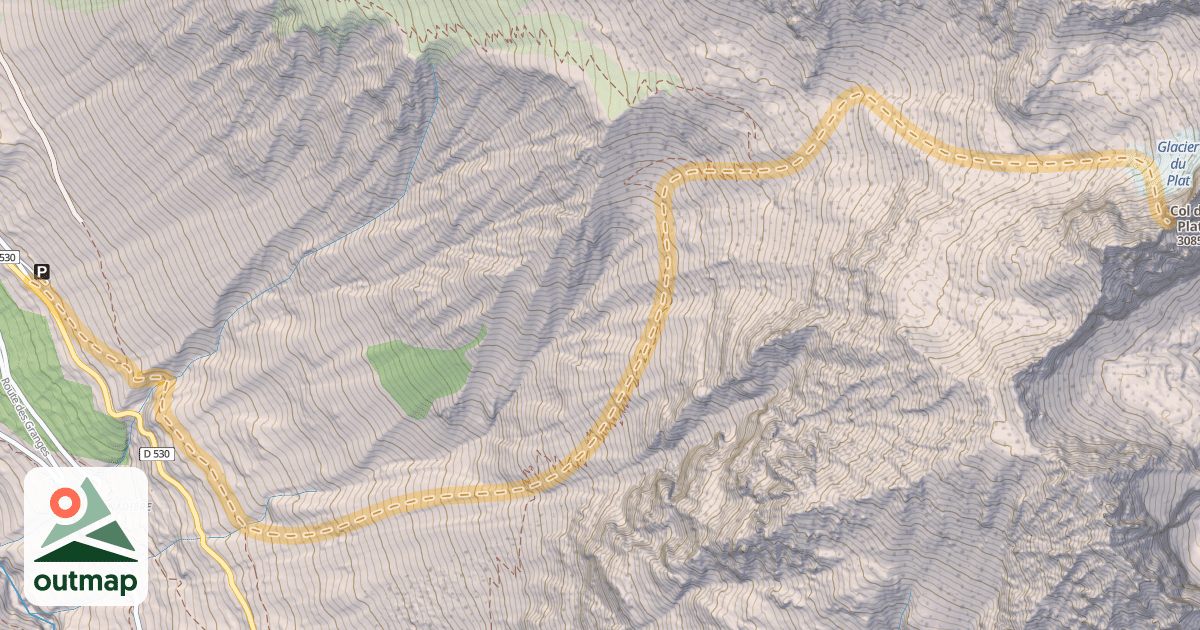 Map of Col du Plat — Les Étages