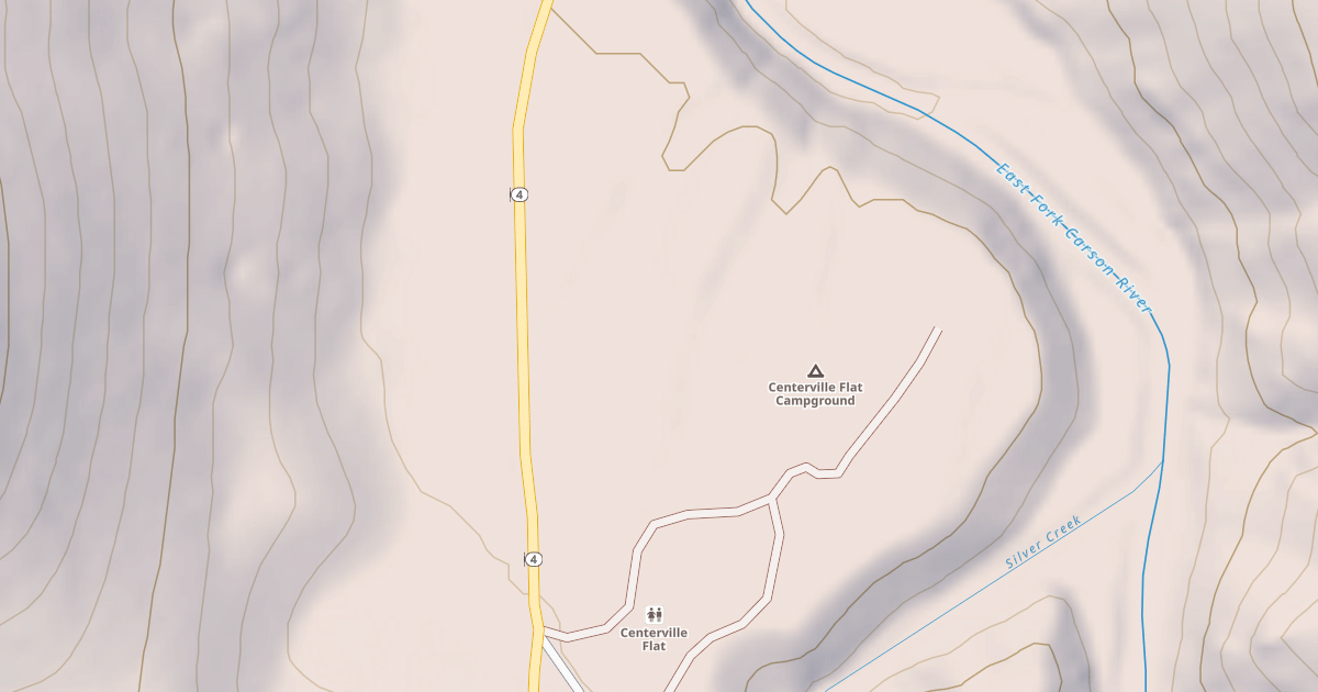 Map preview of CENTERVILLE FLAT CAMPGROUND