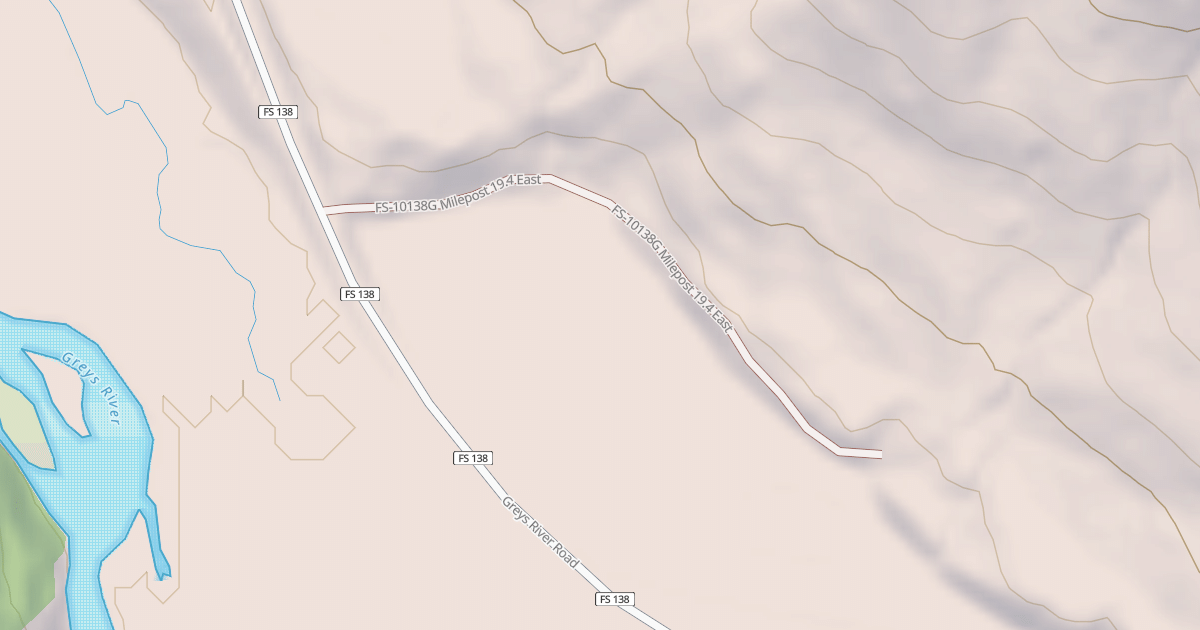 Map preview of MILEPOST 19.4 EAST