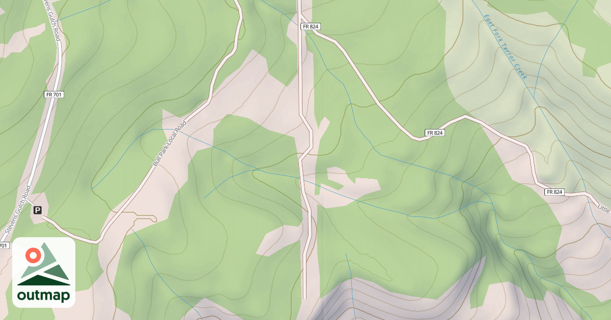 Map of POWERLINE SPUR