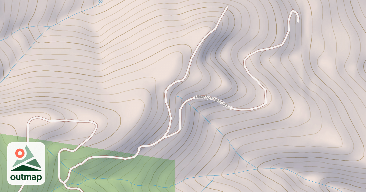 Map of FRIDAY SPUR