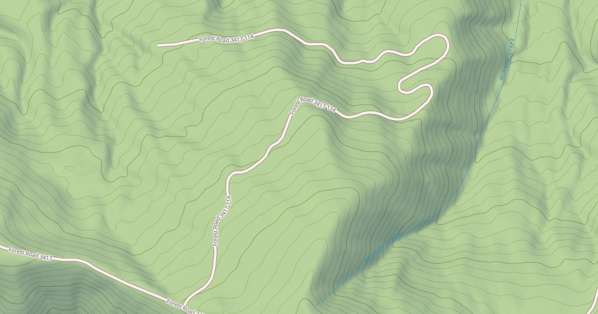 Map preview of USFS National Forest System Roads {98399849-5B29-4B32-A030-82EF639A7AD9}