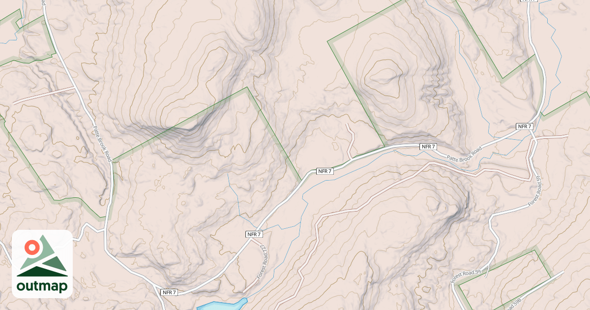 Map of PATTE MILL BROOK