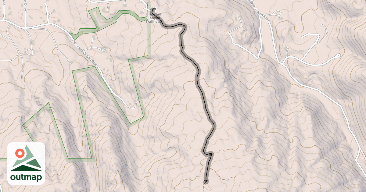 Map of Blacktail Canyon Trail