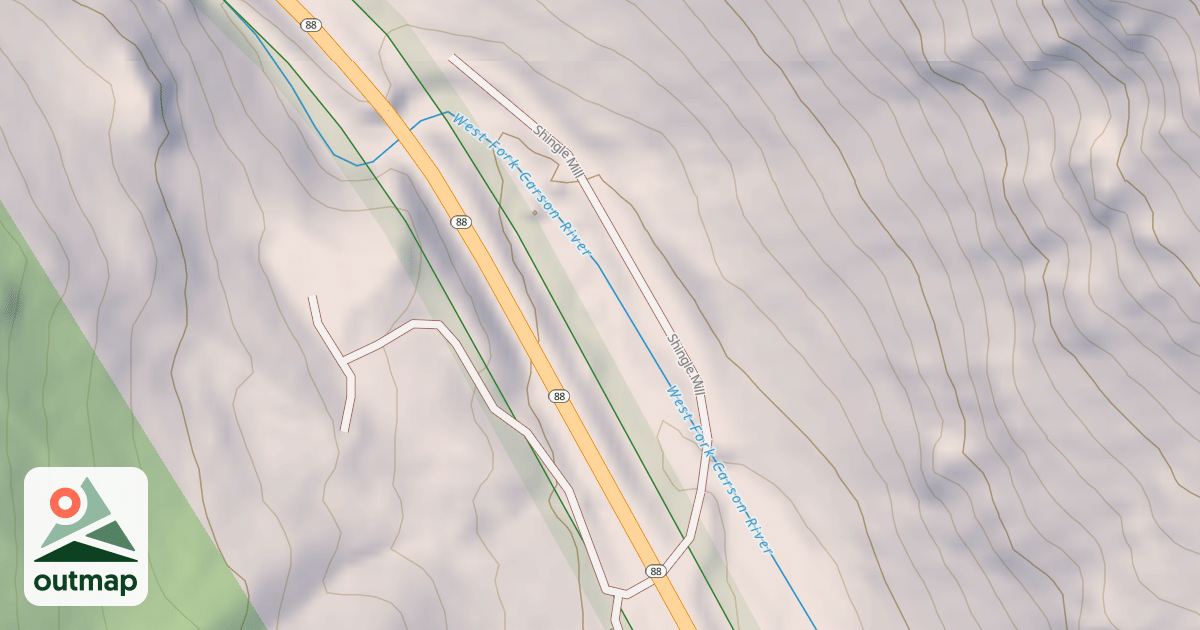 Map of HIDDEN CANYON ROAD