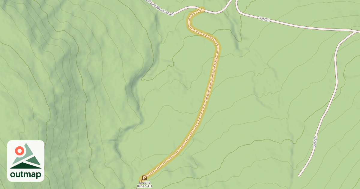 Map of Hubbard Brook Road XH22F