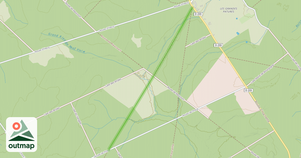 Map of Sentier de Landrecies à la Touraille