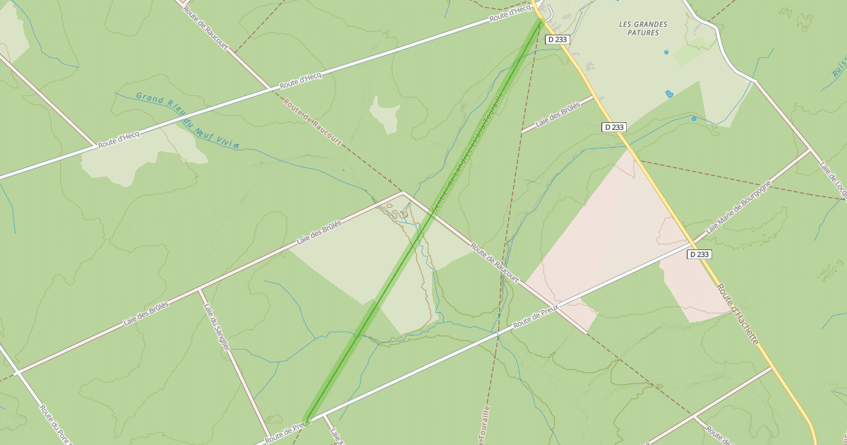 Map preview of Sentier de Landrecies à la Touraille