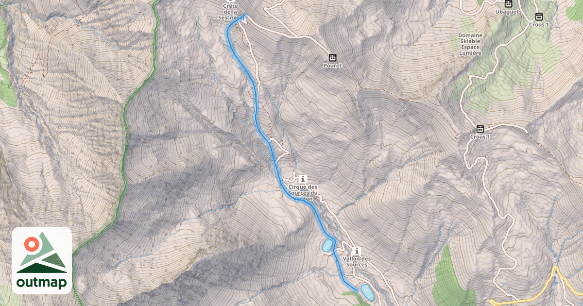 Map of Sources du Verdon