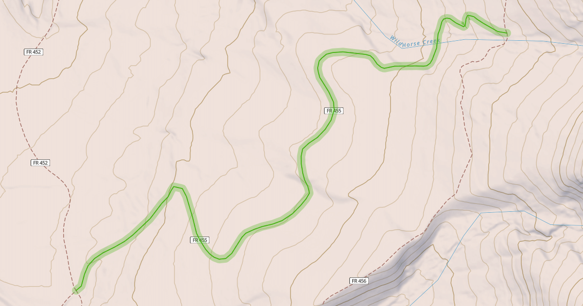 Map preview of Upper Wildhorse Lick Trail
